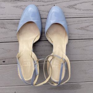 Christian Dior Vintage Periwinkle Blue Round Toe Short Heel Shoe